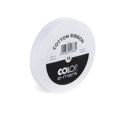 Nastro cotone bianco 15mm x 25m 
